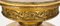 Vitrina de pedestal cilíndrica francesa de madera dorada, siglo XIX, Imagen 5