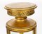Vitrina de pedestal cilíndrica francesa de madera dorada, siglo XIX, Imagen 4