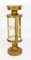 Vitrina de pedestal cilíndrica francesa de madera dorada, siglo XIX, Imagen 2