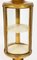 Vitrina de pedestal cilíndrica francesa de madera dorada, siglo XIX, Imagen 13