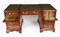 Large Georgian Revival Flame Mahogany Partners Pedestal Desk, 1980s 2