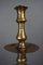 Large Late 17th Century Yellow Copper Collar Candlesticks 5