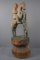 Antique Wooden Man to Horse Sculpture 1