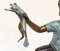 Estatua de bronce del niño de la rana del bastidor del jardín de los niños del sapo, Imagen 3