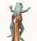 Bronze Toad Children Garden Casting Frog Boy Statue 9