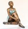 Bronze Sitzende Balletttänzerin Degas Ballerina Statue 5