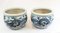 Chinese Blue and White Porcelain Nanking Dragon Planters, Set of 2 3