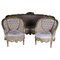 French Louis XVI Style Salon Seating Group, Set of 3 1