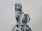 Blue and White Delfts Sphinx Vase from Boch Holland, 1950s 5