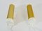 Vintage Space Age Model 3023 Wall Lights in Gold Metal, Glass and White Plastic from Erco Germany, 1970s, Set of 2 5