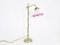 Art Deco Desk Lamp with Chromed Metal Slide and Pink Glass Tulip, 1930s 3