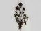 Large Painted Metal Sconce with Flower Wreath Decor, 1970s, Image 4
