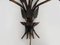 Large Painted Metal Sconce with Flower Wreath Decor, 1970s, Image 8