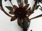 Large Painted Metal Sconce with Flower Wreath Decor, 1970s, Image 7