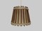 Lámpara de suspensión escandinava de lino y madera, años 60, Imagen 3