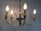 Lampadario vintage a cinque luci in vetro, anni '60, Immagine 2