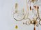 Vintage Chandelier with 5 Lights in Gilded Metal & Glass, 1980s, Image 7