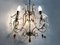 Vintage Chandelier with 5 Lights in Gilded Metal & Glass, 1980s 2