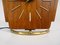 Art Deco Style Table Clock in Wood and Brass from Wuba Amsterdam, 1950s 5