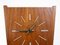 Art Deco Style Table Clock in Wood and Brass from Wuba Amsterdam, 1950s 4
