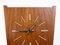 Art Deco Style Table Clock in Wood and Brass from Wuba Amsterdam, 1950s, Image 4