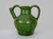 Vintage Water Jug in Green Glazed Terracotta, Southwestern France 1