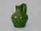 Vintage Wasserkrug aus grün glasiertem Terrakotta, Südwestfrankreich 6