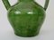 Vintage Wasserkrug aus grün glasiertem Terrakotta, Südwestfrankreich 5