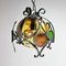 Brutalist Cast Iron and Colored Glass Pendant, 1970s 6