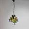 Brutalist Cast Iron and Colored Glass Pendant, 1970s 9