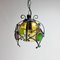 Brutalist Cast Iron and Colored Glass Pendant, 1970s 10