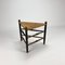 Oak and Wicker Triangular Stool, 1950s, Image 7