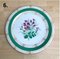 19 Century Green Floral Porcelain Plate, Set of 3, Image 1