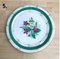 19 Century Green Floral Porcelain Plate, Set of 3 3