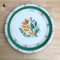19 Century Green Floral Porcelain Plate, Set of 3 2