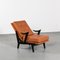 Wooden and Leather Lounge Chairs, 1950, Set of 2 5