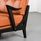 Wooden and Leather Lounge Chairs, 1950, Set of 2 11