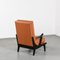 Wooden and Leather Lounge Chairs, 1950, Set of 2, Image 4