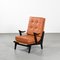 Wooden and Leather Lounge Chairs, 1950, Set of 2 7