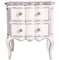 Venetian Baroque Style Nightstand in Oak with Silver Leaf, 1950s, Image 1