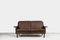 Mid-Century Scandinavian Modern 2-Seater Brown Leather Sofa 3330 by Arne Vodder for Fritz Hansen, 1960s 1