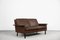Mid-Century Scandinavian Modern 2-Seater Brown Leather Sofa 3330 by Arne Vodder for Fritz Hansen, 1960s 7