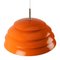 Orange Layered Glass Pendant Lamp, 1970s, Image 5