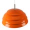 Orange Layered Glass Pendant Lamp, 1970s, Image 3