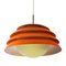 Orange Layered Glass Pendant Lamp, 1970s 6