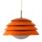 Orange Layered Glass Pendant Lamp, 1970s, Image 2