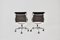 Schwarze Leder Soft Pad Chairs von Charles & Ray Eames für Vitra, 1970er, 2er Set 4