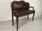 Antique Brown and Maroon Bistro Bench 4