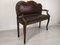 Antique Brown and Maroon Bistro Bench, Image 4