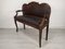 Antique Brown and Maroon Bistro Bench 2